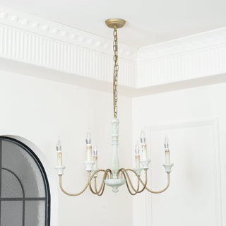 Ljomuvyi Lustre Traditionnel En Métal Et Bois De Style Ferme