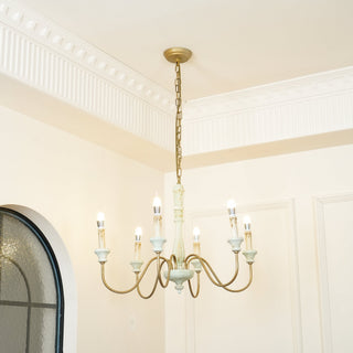 Ljomuvyi Lustre Traditionnel En Métal Et Bois De Style Ferme
