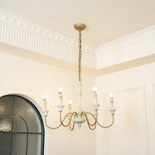 Ljomuvyi Lustre Traditionnel En Métal Et Bois De Style Ferme