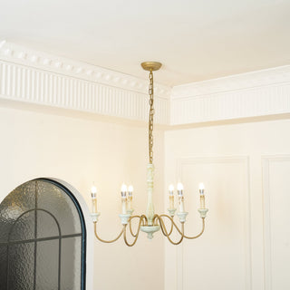 Ljomuvyi Lustre Traditionnel En Métal Et Bois De Style Ferme