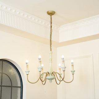 Ljomuvyi Lustre Traditionnel En Métal Et Bois De Style Ferme