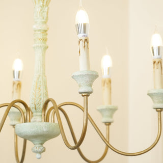 Ljomuvyi Lustre Traditionnel En Métal Et Bois De Style Ferme