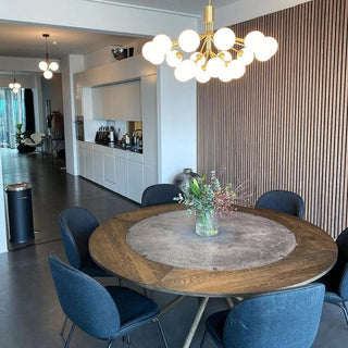Lustra Suspension en Verre Globe Cluster Laiton