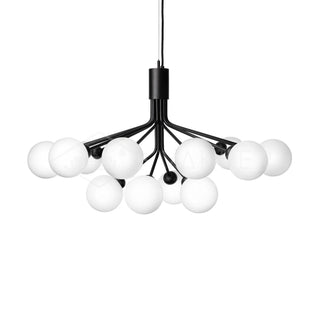 Lustra Suspension en Verre Globe Cluster Laiton