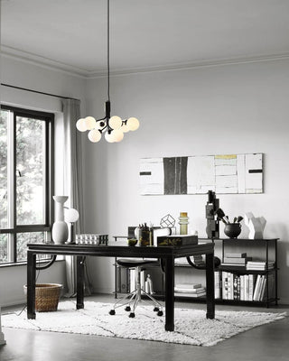 Lustra Suspension en Verre Globe Cluster Laiton