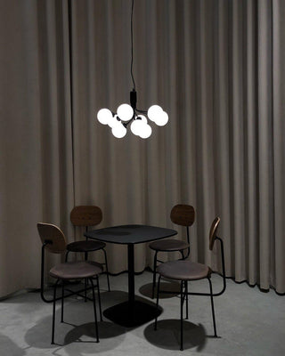 Lustra Suspension en Verre Globe Cluster Laiton