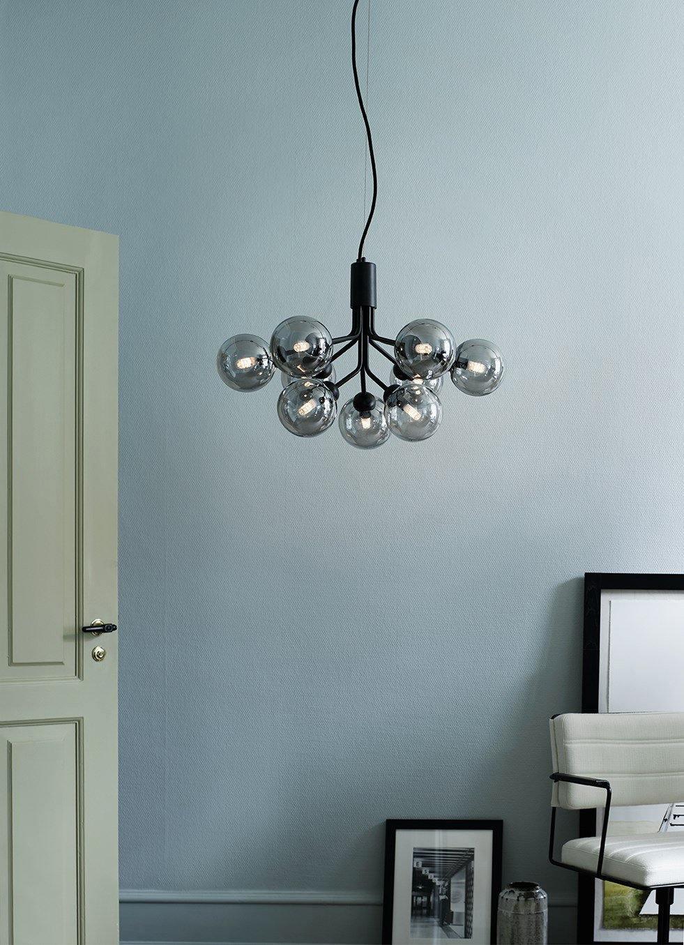 Peressa Suspension en Verre Globe Cluster Laiton