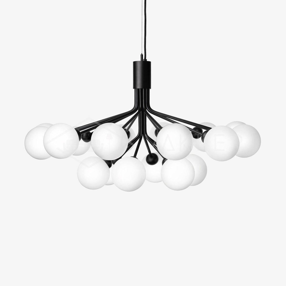Peressa Suspension en Verre Globe Cluster Laiton