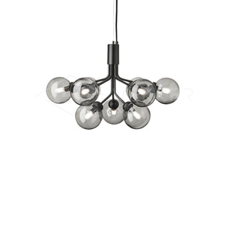 Lustra Suspension en Verre Globe Cluster Laiton
