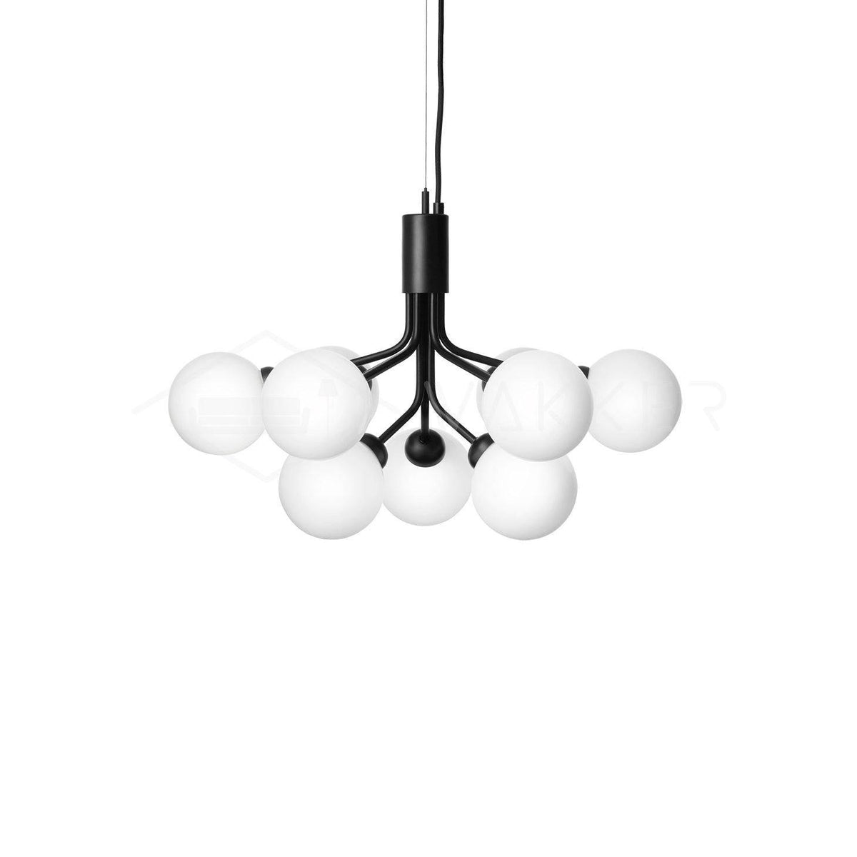 Peressa Suspension en Verre Globe Cluster Laiton