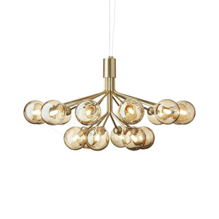 Lustra Suspension en Verre Globe Cluster Laiton