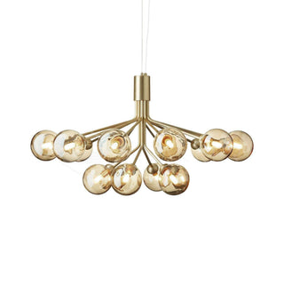 Lustra Suspension en Verre Globe Cluster Laiton