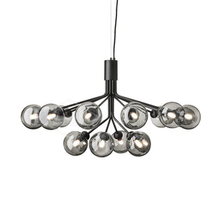 Lustra Suspension en Verre Globe Cluster Laiton