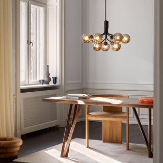 Lustra Suspension en Verre Globe Cluster Laiton