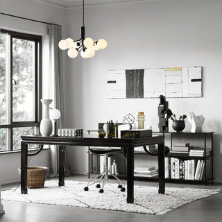 Lustra Suspension en Verre Globe Cluster Laiton