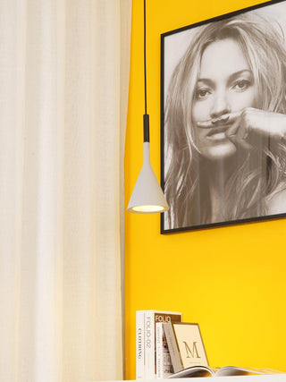 Conical Concrete Pendant Light-Neutral Decor