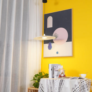 Lustra Suspension Lampe Disque Plat en Aluminium-Luire