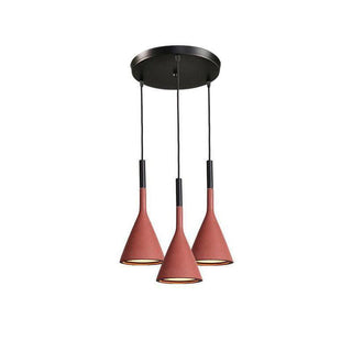 Solara Lampe suspendue conique en béton industrielle-Luire