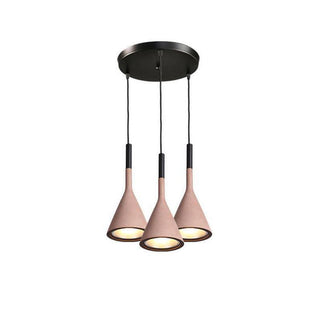 Solara Lampe suspendue conique en béton industrielle-Luire