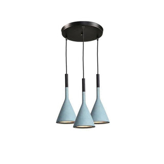 Solara Lampe suspendue conique en béton industrielle-Luire