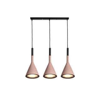 Solara Lampe suspendue conique en béton industrielle-Luire