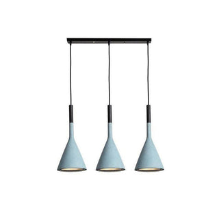 Solara Lampe suspendue conique en béton industrielle-Luire