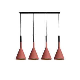Solara Lampe suspendue conique en béton industrielle-Luire