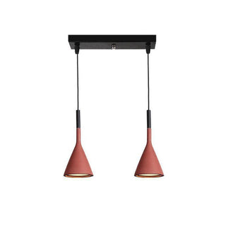 Solara Lampe suspendue conique en béton industrielle-Luire