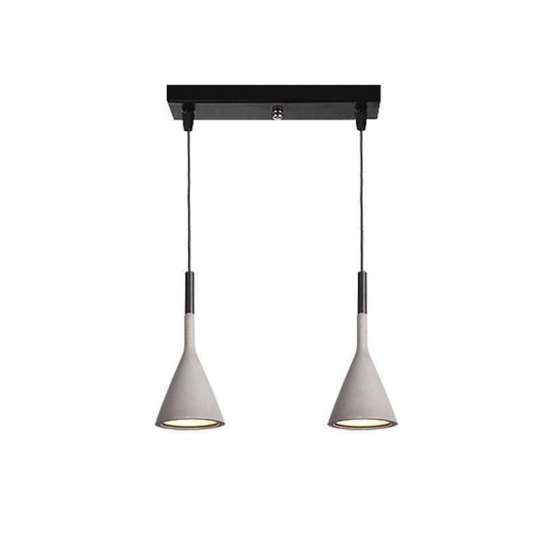 Conical Concrete Pendant Light-Neutral Decor