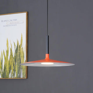 Lustra Suspension Lampe Disque Plat en Aluminium-Luire
