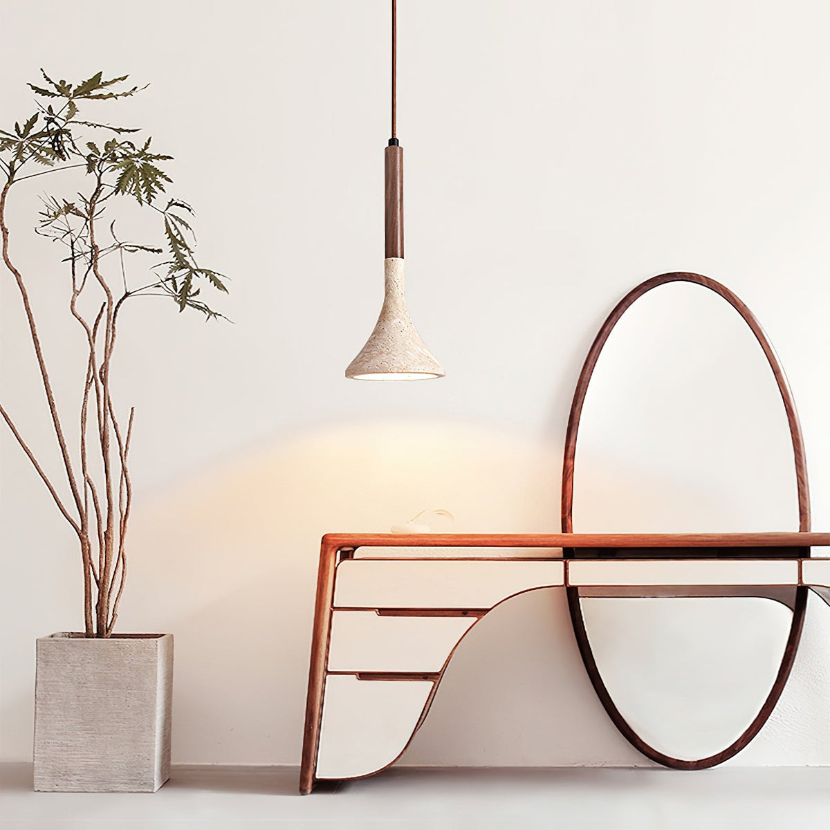 Taviaya Suspension en Travertin Minimaliste