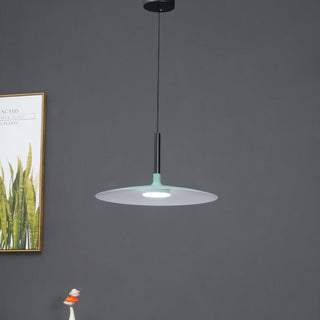 Lustra Suspension Lampe Disque Plat en Aluminium-Luire