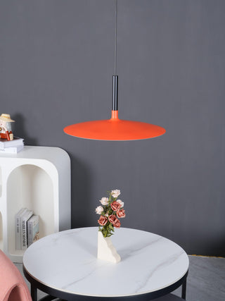 Lustra Suspension Lampe Disque Plat en Aluminium-Luire