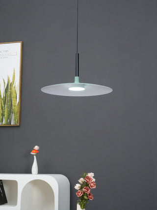 Lustra Suspension Lampe Disque Plat en Aluminium-Luire