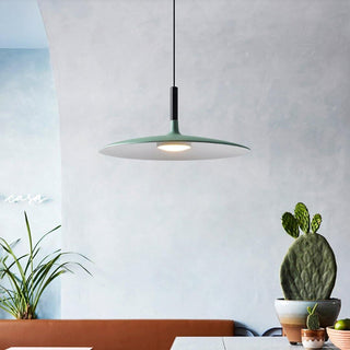 Lustra Suspension Lampe Disque Plat en Aluminium-Luire