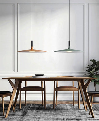 Lustra Suspension Lampe Disque Plat en Aluminium-Luire