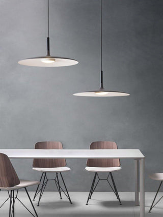 Lustra Suspension Lampe Disque Plat en Aluminium-Luire