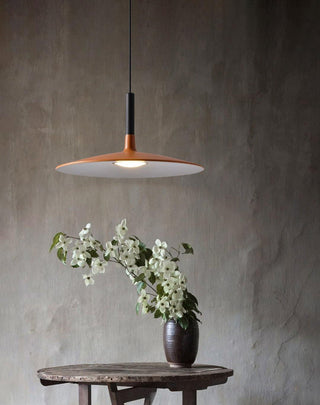 Lustra Suspension Lampe Disque Plat en Aluminium-Luire