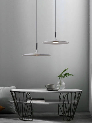 Lustra Suspension Lampe Disque Plat en Aluminium-Luire