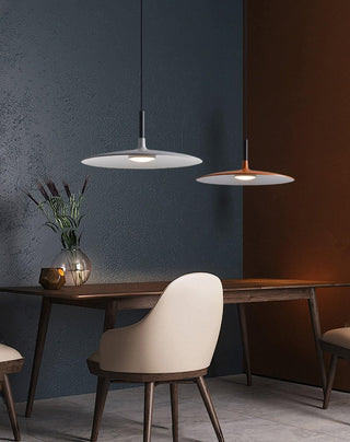 Lustra Suspension Lampe Disque Plat en Aluminium-Luire