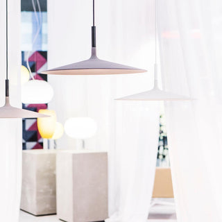 Lustra Suspension Lampe Disque Plat en Aluminium-Luire