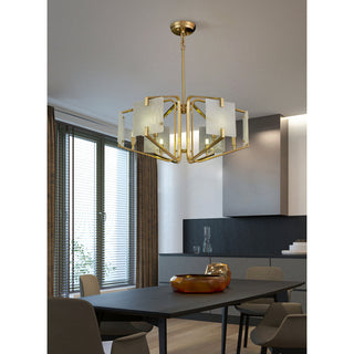 Plotuvys Lustre Laiton Albâtre Luxe Postmoderne