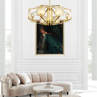 Plotuvys Lustre Laiton Albâtre Luxe Postmoderne