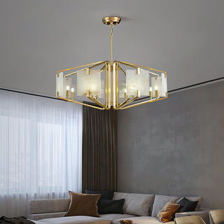 Plotuvys Lustre Laiton Albâtre Luxe Postmoderne