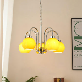 Lustra Lustre Boules en Verre Jaune