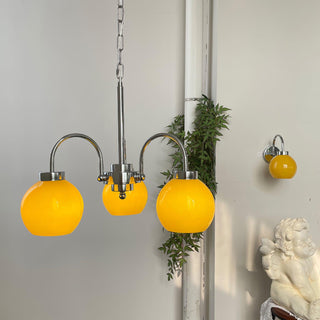 Lustra Lustre Boules en Verre Jaune
