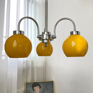 Lustra Lustre Boules en Verre Jaune