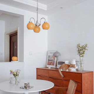 Lustra Lustre Boules en Verre Jaune