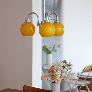Lustra Lustre Boules en Verre Jaune