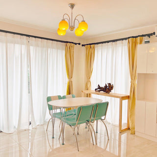 Lustra Lustre Boules en Verre Jaune